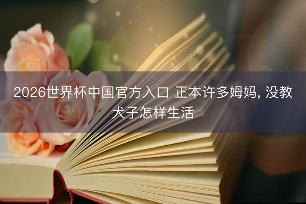 2026世界杯中国官方入口 正本许多姆妈， 没教犬子怎样生活