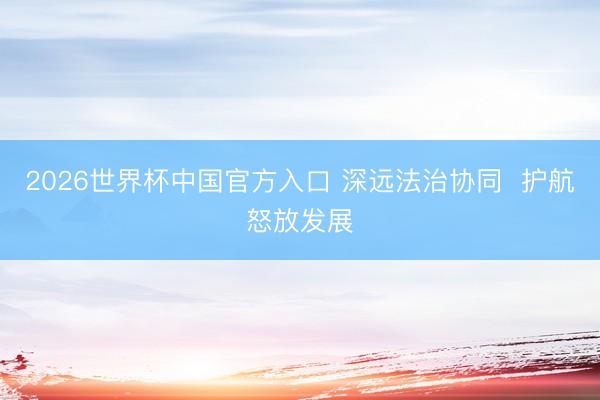 2026世界杯中国官方入口 深远法治协同  护航怒放发展