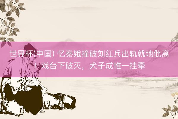 世界杯(中国) 忆秦娥撞破刘红兵出轨就地仳离!戏台下破灭,犬子成惟一挂牵